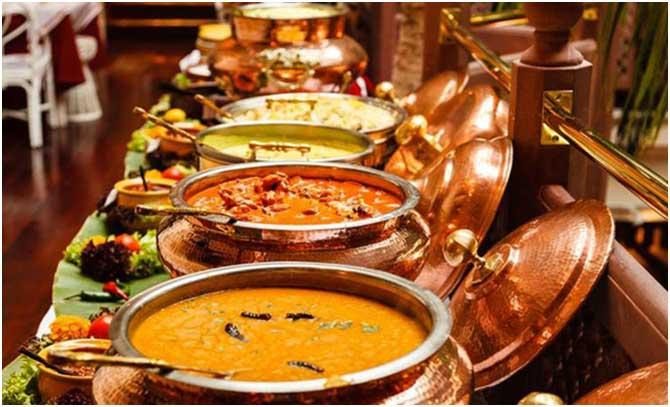Biryani House catering buffet line