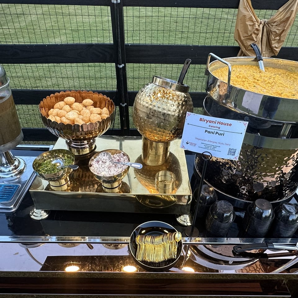 Outdoor pani puri station