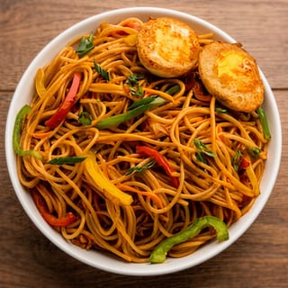 Schezwan Egg Hakka Noodles