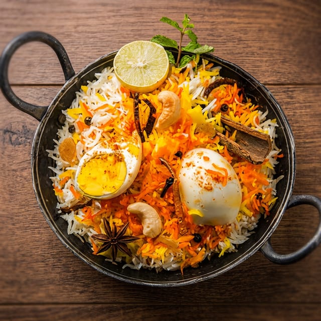 Hyd Egg Dum Biryani.