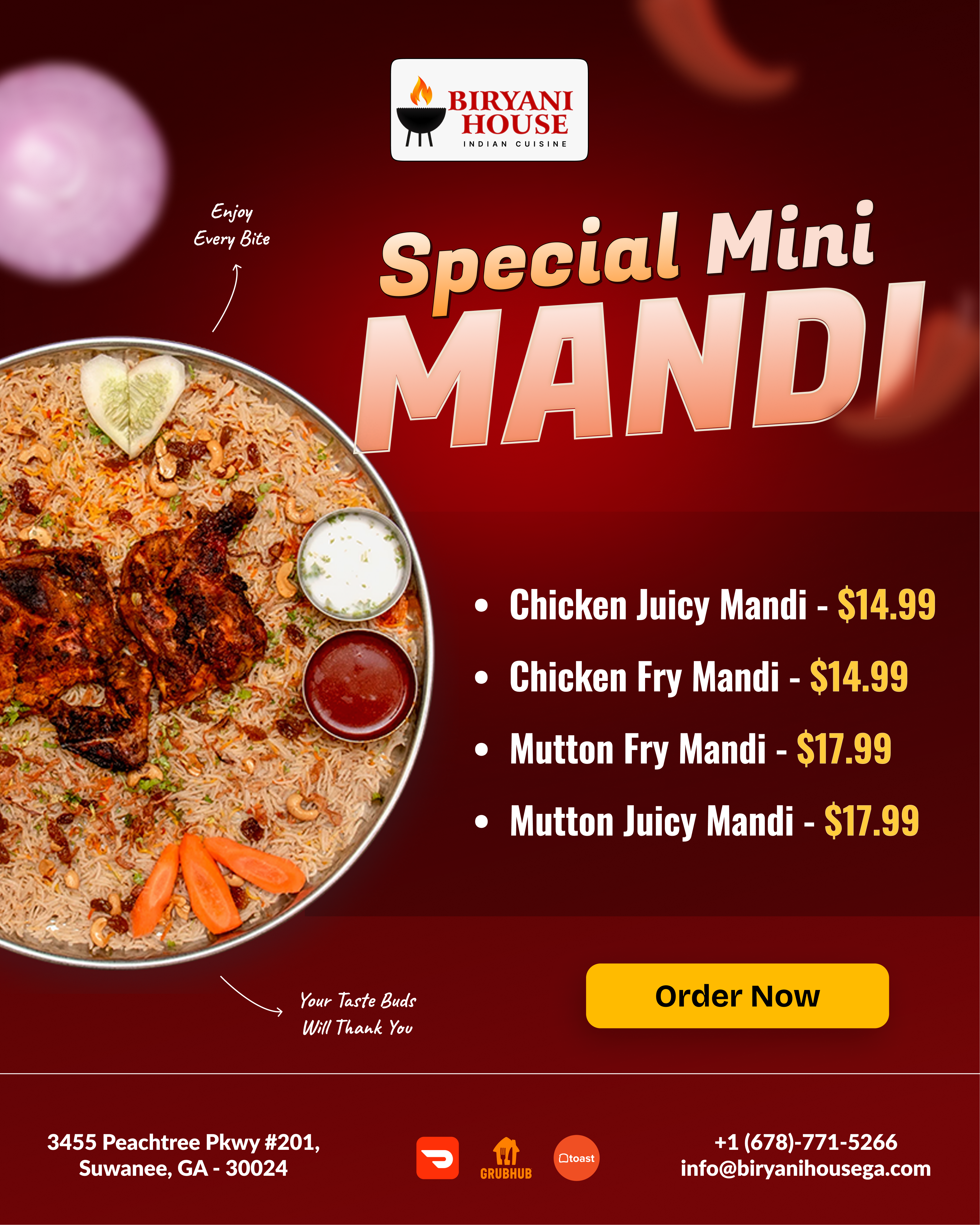 BH Special Mandi Poster with prices 22-08-2025